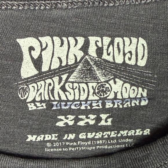 Pink Floyd x Lucky Tee T-Shirt Dark Side of the Moon Retro Double Sided Mens XXL - Picture 6 of 7